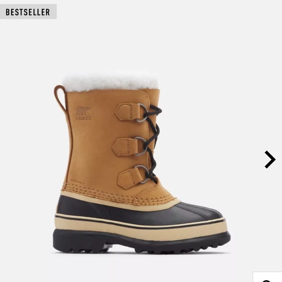 Sorel® Caribou™ YOUTH Suede Lace up Boots Warm winter boots - Picture 6 of 17